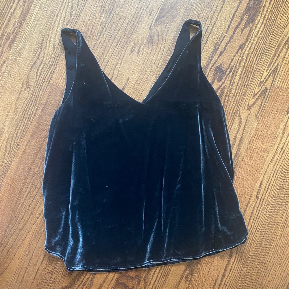 LOFT gray velvet tank, NWT